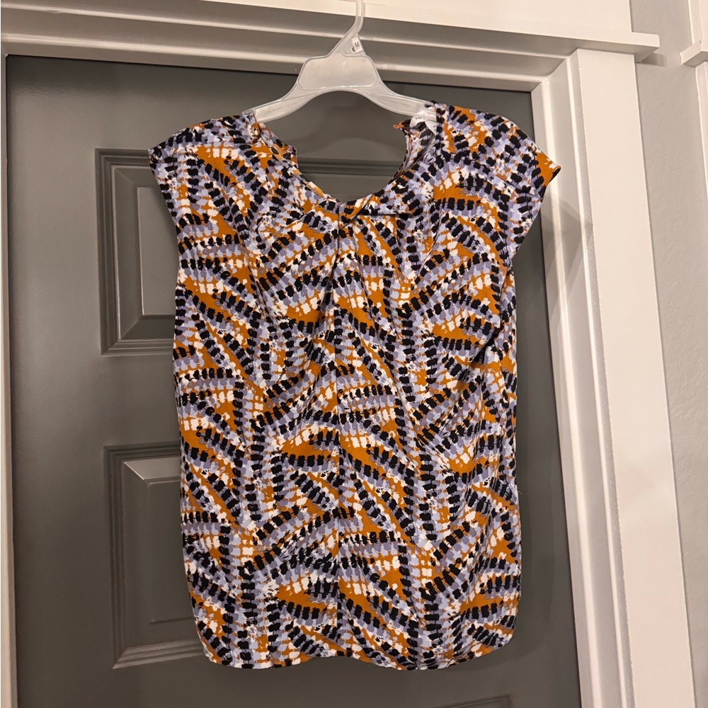 Nine West Multicolor Abstract Blouse